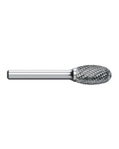 1/4 x 3/8 E Egg Shape double cut carbide bur